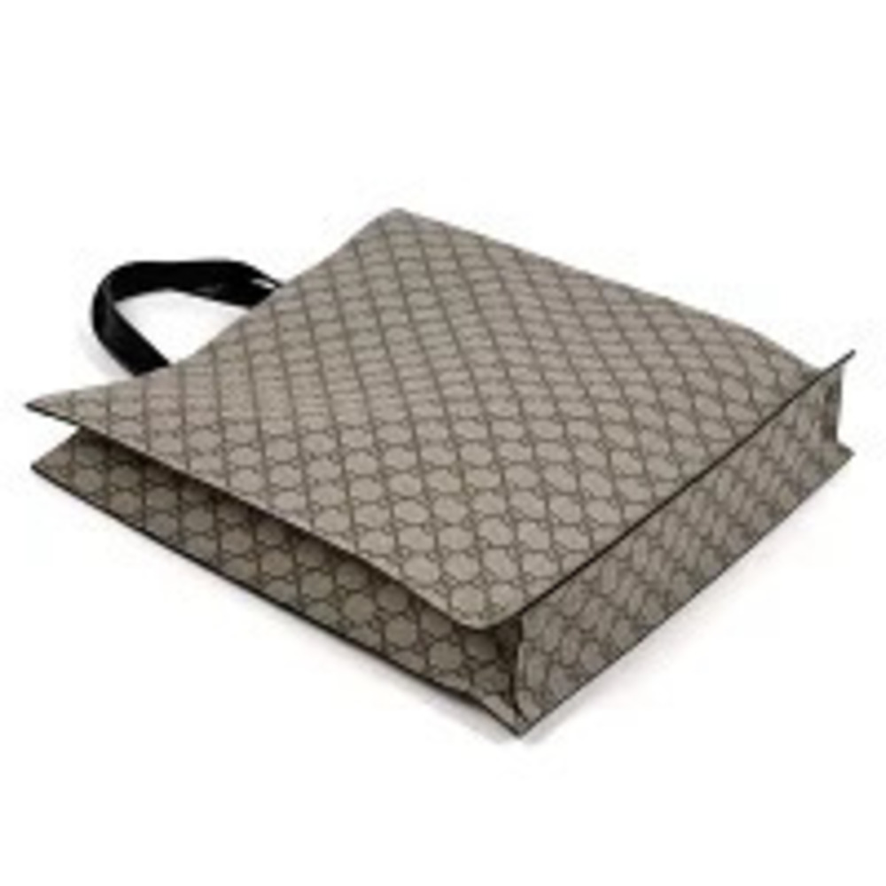 Gucci beige tote handbag canvas GG black bag Tan Black